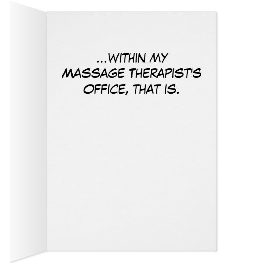 Tranquility Comic Book Woman Massage Therapy (Inside (Right))