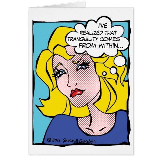 Tranquility Comic Book Woman Massage Therapy Cards (Front)