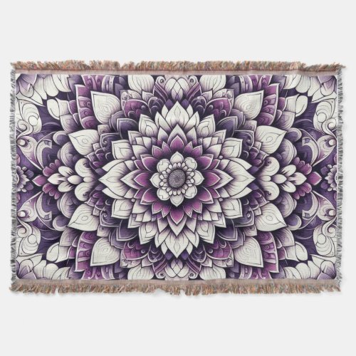 Tranquility in Bloom Throw Blanket
