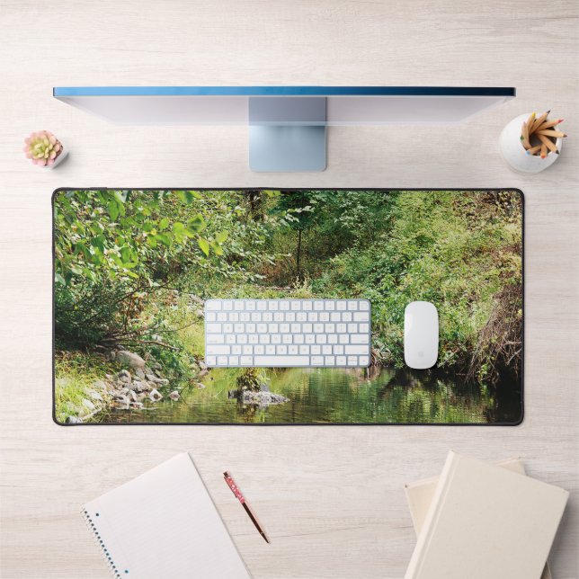 Tranquility in the woods..... desk mat (Office 1)