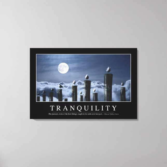 Tranquility: Inspirational Quote Canvas Print (Front)