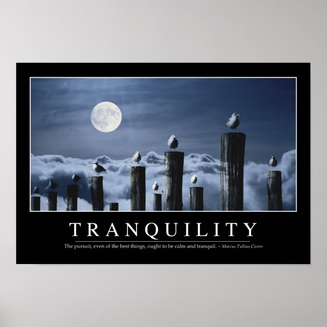 Tranquility: Inspirational Quote Poster (Front)