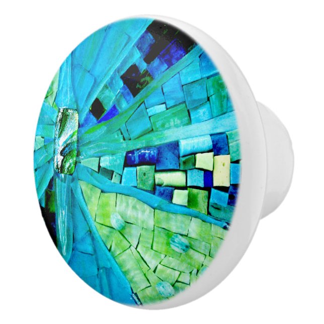 Tranquility Mosaic Ceramic Knob (Right)