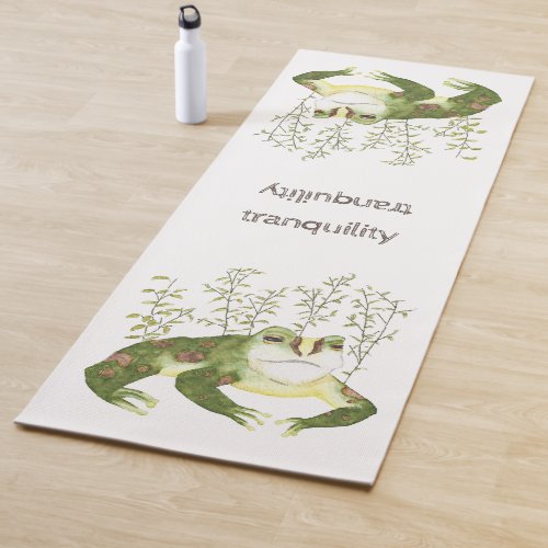 Tranquility Nature Green Frog Yoga Mat