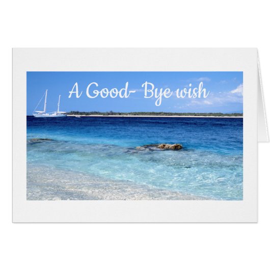 Tranquility ocean greeting card (Front Horizontal)
