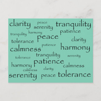 tranquility, peace, harmony postcard