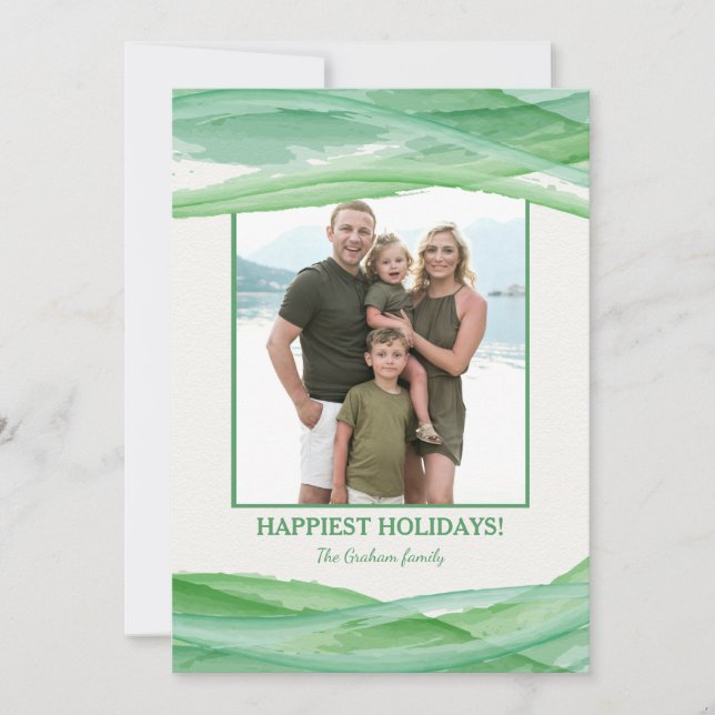 Tranquility Photo Holiday Card (Front)