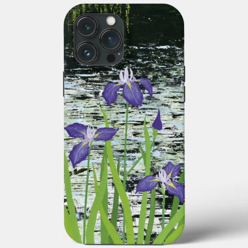 Tranquility Purple Iris Flowerwater Design iPhone 13 Pro Max Case