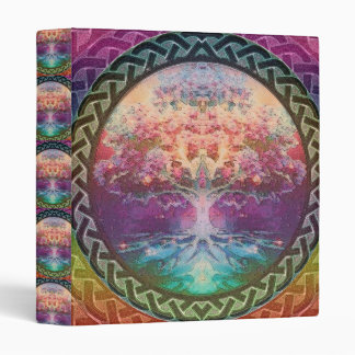 Tranquility Tree of Life in Rainbow Colors Binder