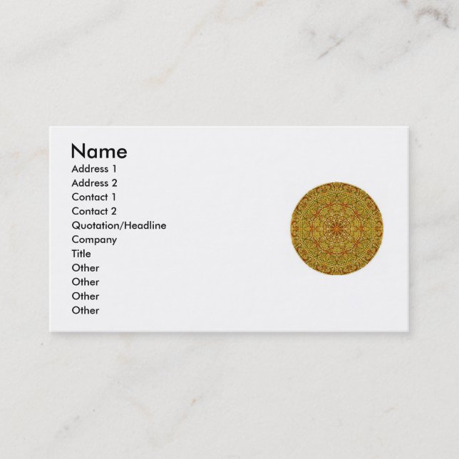 Tranquility -  Zen Buddhist inspired Business Card (Front)