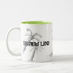 Tranquilo - Beach Life Palm Tree Mug by Yotigo