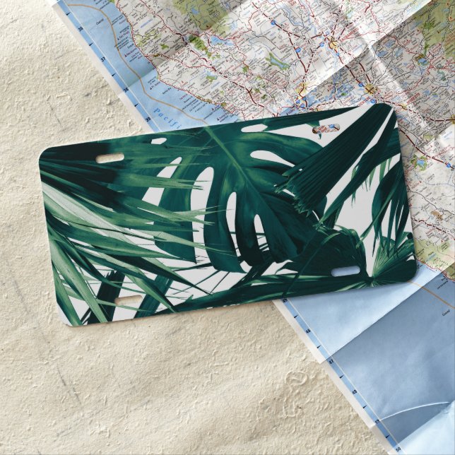 Tranquilo - Tropical Jungle Leaves #1 #tropical  License Plate (In Situ)
