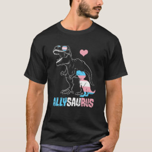 Trans Allysaurus Dinosaur Rex Saurus Transgender L T-Shirt