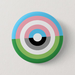 Trans and Aromantic Pride Button