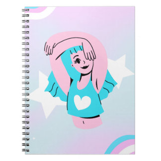 Trans art design on spiral notebook