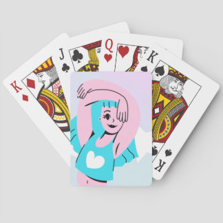 trans art on playing card