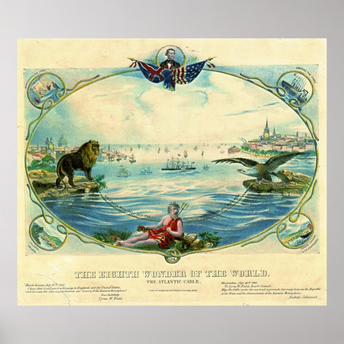 Trans Atlantic Cable 1866 Poster