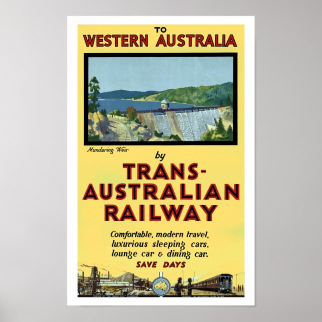 Trans-Australian Railway Poster (Front)