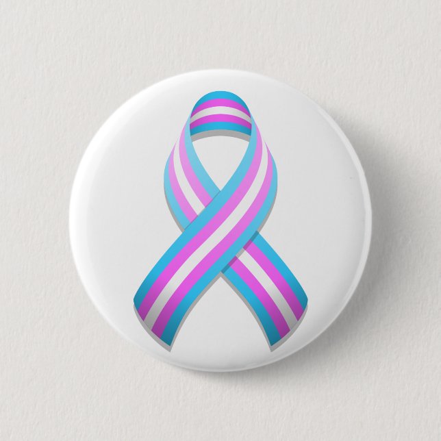 Trans Awareness Ribbon Button (Front)