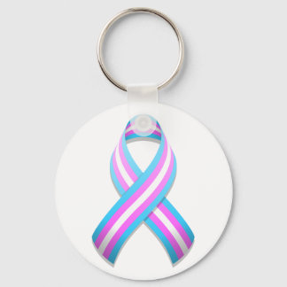 Trans Awareness Ribbon Keychain