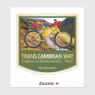 Trans Cambrian Way (bike2) Sticker