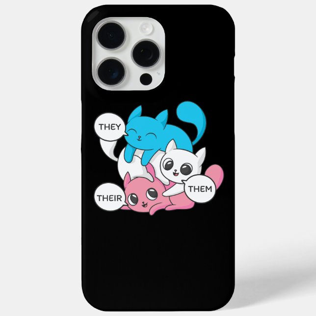 Trans Cats They Them Their Pronouns Transgender II Case-Mate iPhone Case (Back)