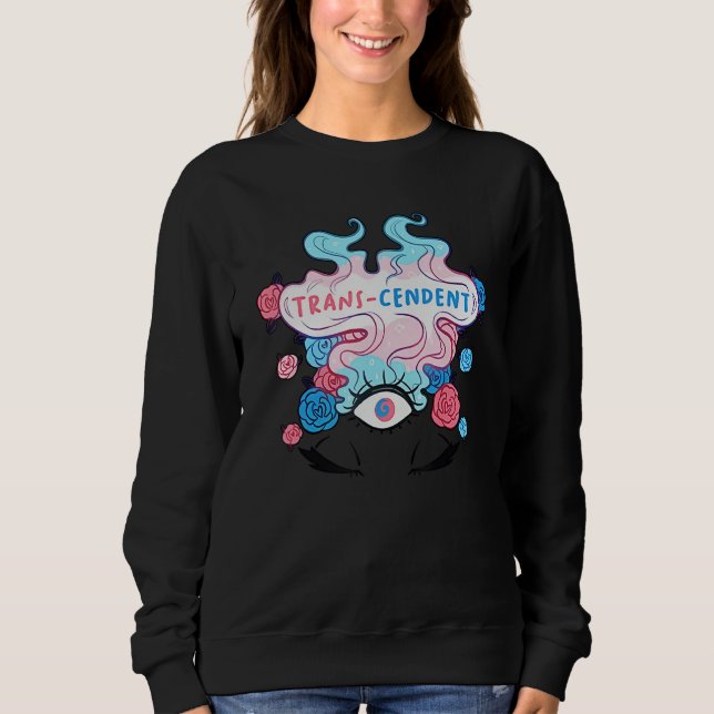 Trans-cendent Funny Transgender LGBT Sweatshirt (Front)