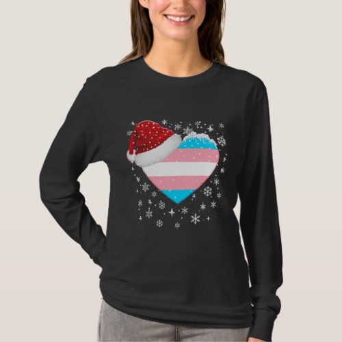 Trans Christmas LGBT Gay Pride Rainbow LGBTQ  T_Shirt