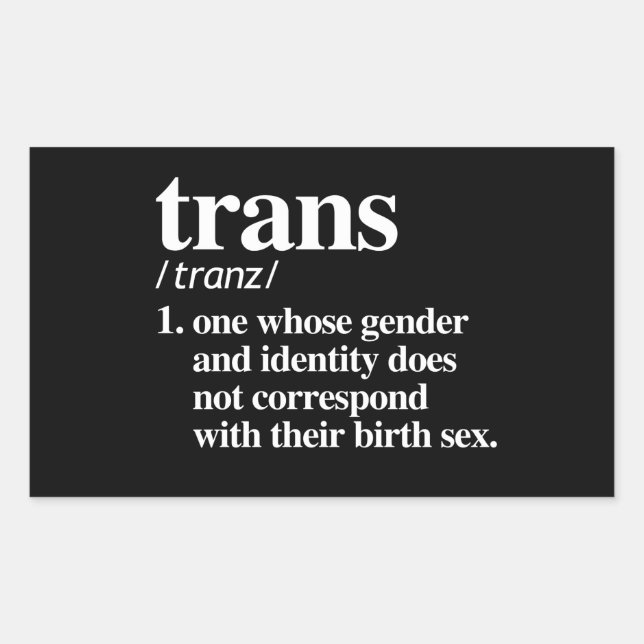 Trans Definition T-Shirt Rectangular Sticker (Front)