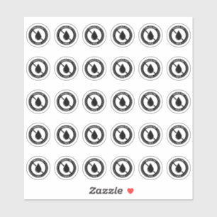 Trans Fat Free Wedding Place Card Food Allergy  Sticker