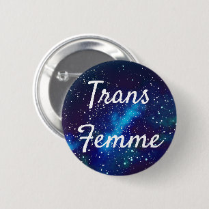 Trans Femme Customizable Galaxy Identity Pinback Button