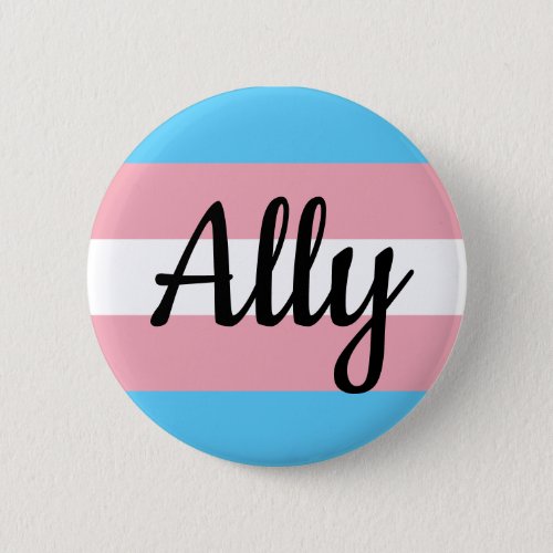 Trans Flag Ally Button