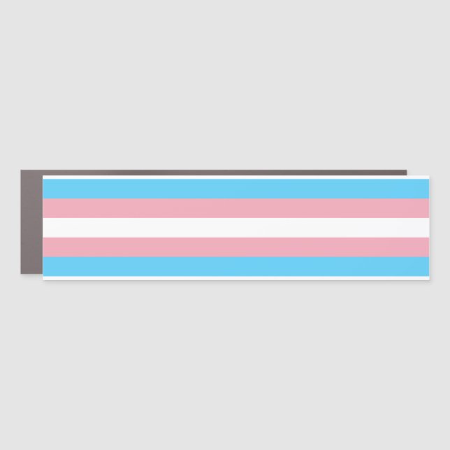 Trans Flag Bumper Car Magnet (Front)