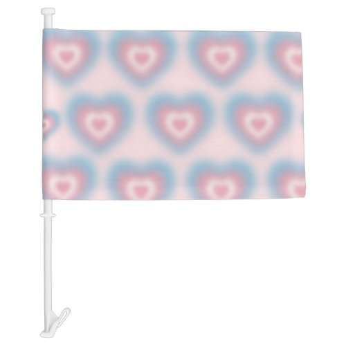 Trans flag colors on a blurred heart