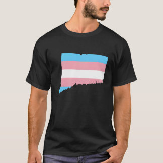 Trans Flag Connecticut LGBT Pride Support retro T-Shirt