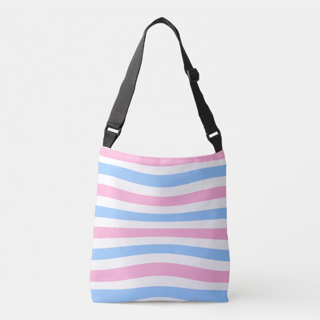 Trans Flag Crossbody Bag (Front)