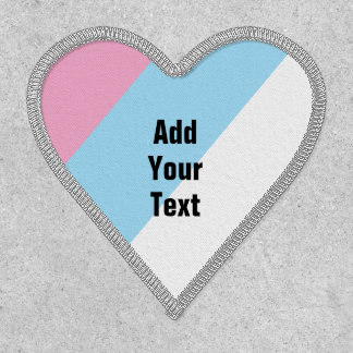 Trans Flag Heart Customizable Patch