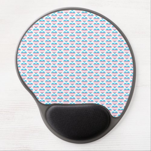 Trans Flag Heart Pattern Gel Mouse Pad