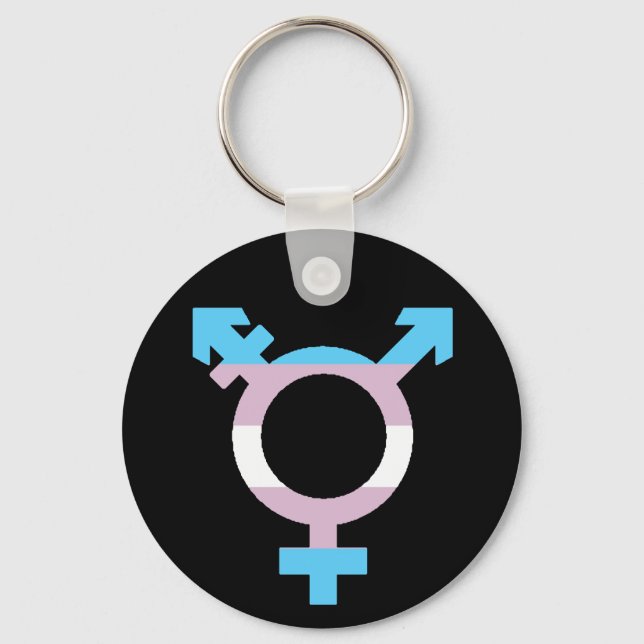 Trans Flag Keychain (Front)