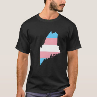 Trans Flag Maine LGBT Pride Support funny T-Shirt