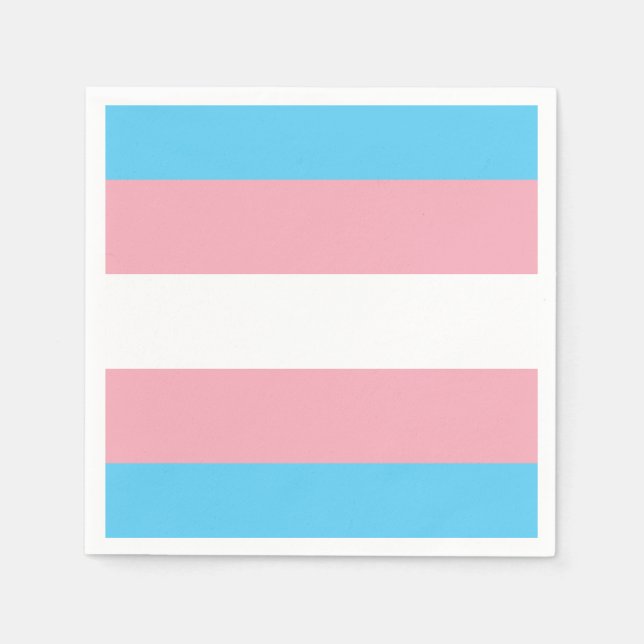 Trans Flag Napkins (Front)