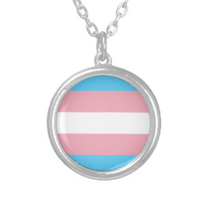 Trans Flag Necklace