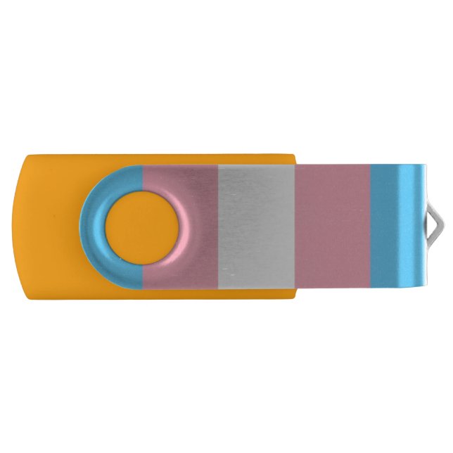 trans flag on usb flash drive (Front)