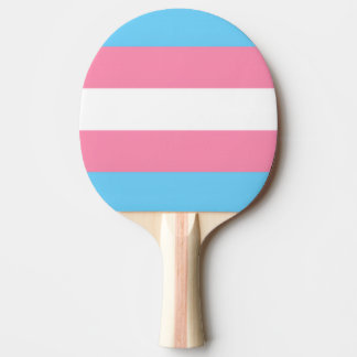 Trans flag ping pong paddle