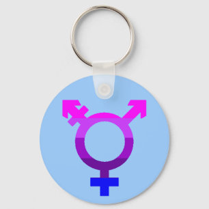 Trans Flag Symbol 2 Keychain