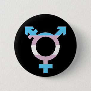 Trans Flag Symbol Button