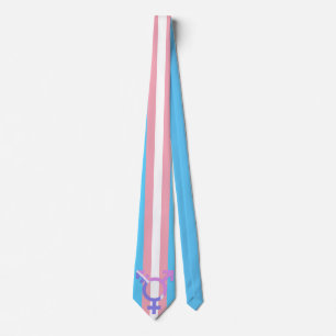Trans Flag W/symbol Neck Tie