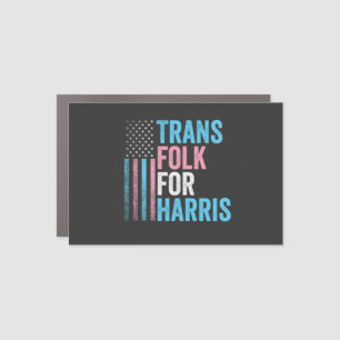 Trans Folk For Harris Election Transgender LGBT Car Magnet