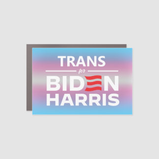 Trans for Biden Harris Car Magnet