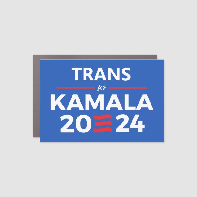 Trans for Kamala Harris Car Magnet (Front)